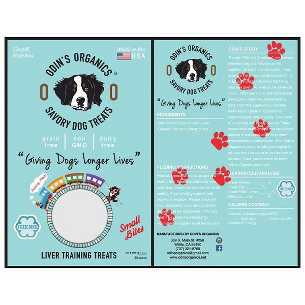 Odin's Organics Liver Training Treats For Dogs