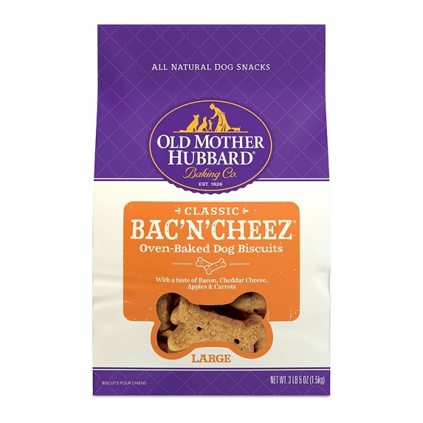 Old Mother Hubbard Classic Bac'N'Cheez Biscuits Baked Dog Treats - Large 3lb 5 Oz.