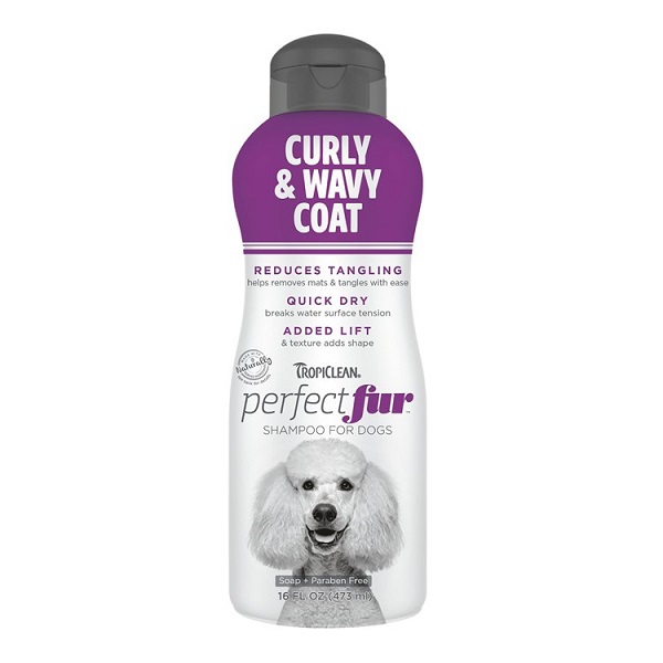 TropiClean Perfect Fur Curly & Wavy Coat Dog Shampoo - 16oz
