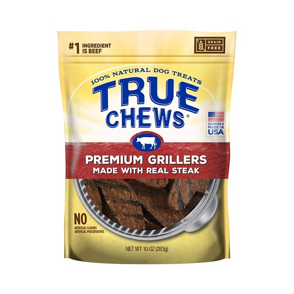 True Chews Premium Grillers w/Real Steak Dog Treats - 10oz