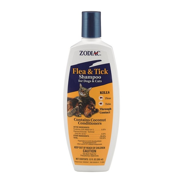 Zodiac Flea & Tick Shampoo For Dogs & Cats - 12oz