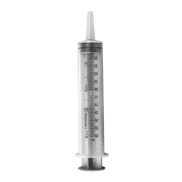 Ideal Disposable 60cc Syringe w/Catheter Tip