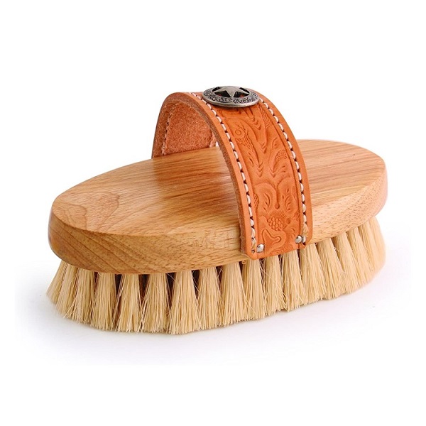 Equestrian Legends Cowgirl White Tampico Oval Body Horse Grooming Brush (7.5")