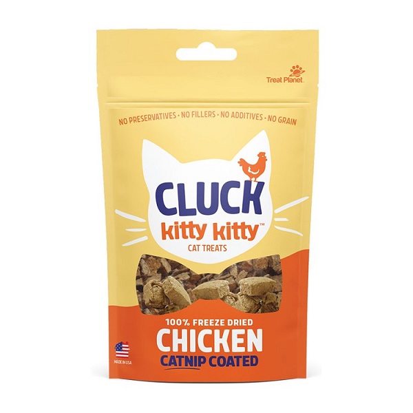 Cluck Kitty Kitty Freeze Dried Chicken Catnip Coated Cat Treats - .5oz