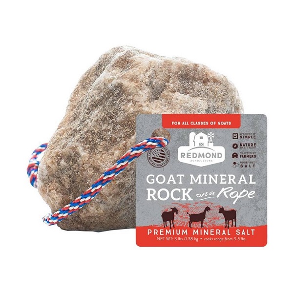 Redmond Goat Mineral Rock On A Rope - 3.5lb