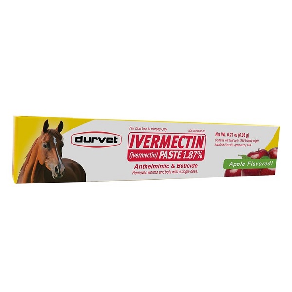 Durvet Apple Flavored Ivermectin 1.87% Horse Dewormer Paste