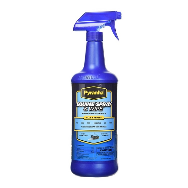 Pyranha Equine Spray & Wipe Insect Repellent - qt