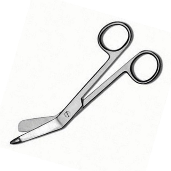 Stainless Steel Angled Blunt Tip Livestock Bandage Scissors - 5.5"