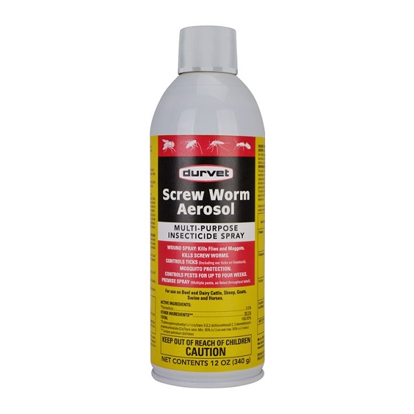 Durvet Screw Worm Aerosol Ear Tick Spray - 12oz