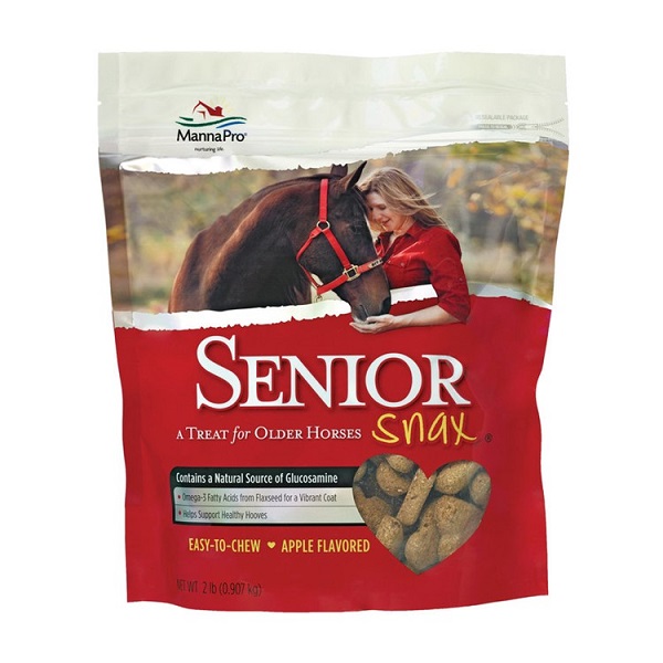 Manna Pro Senior Snax Apple Flavor Treats For Older Horses - 2lb