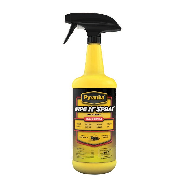 Pyranha Wipe N' Spray For Horses - 32oz