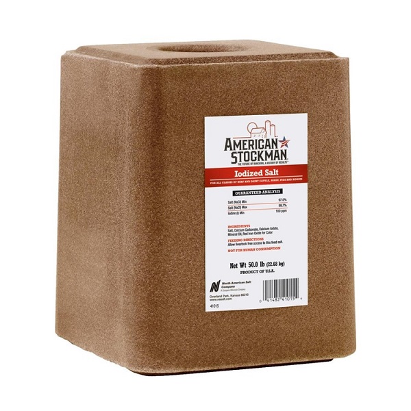 American Stockman Iodized Salt Block - 50lb