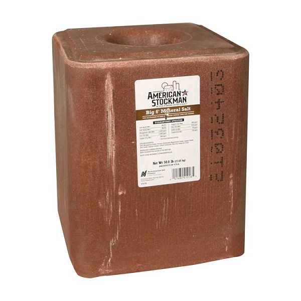 American Stockman Big 6 Trace Mineral Salt Block - 50lb