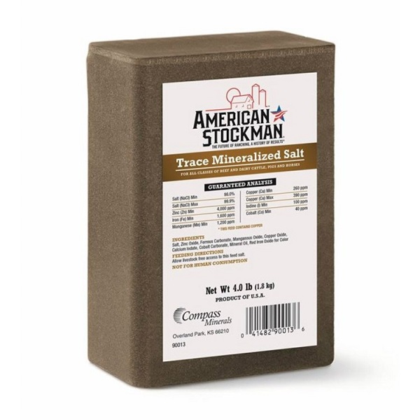 American Stockman Big 6 Trace Mineral Salt Brick - 4lb