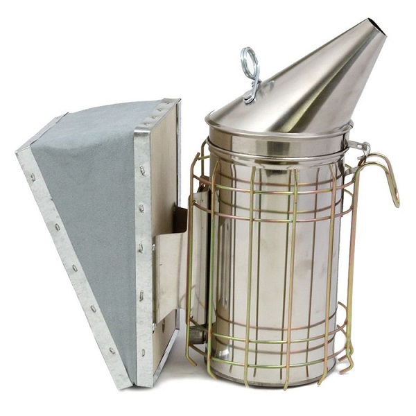 GloryBee Stainless Steel Bee Smoker w/Shield - (4" x 7")