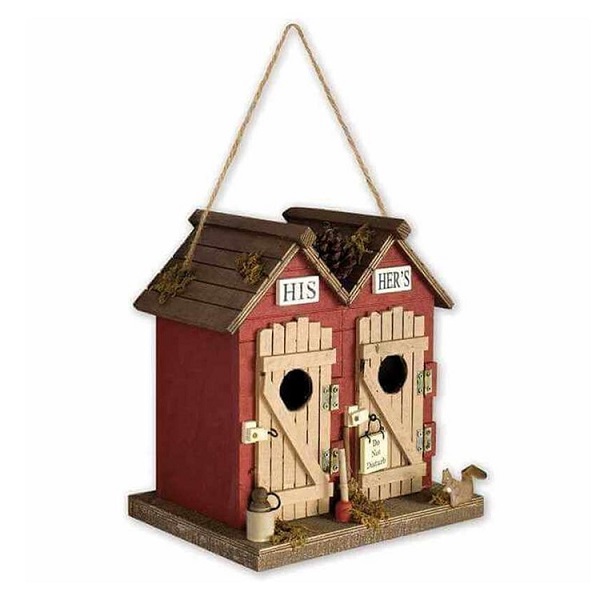 Sunset Vista Designs His & Hers Outhouse Birdhouse
