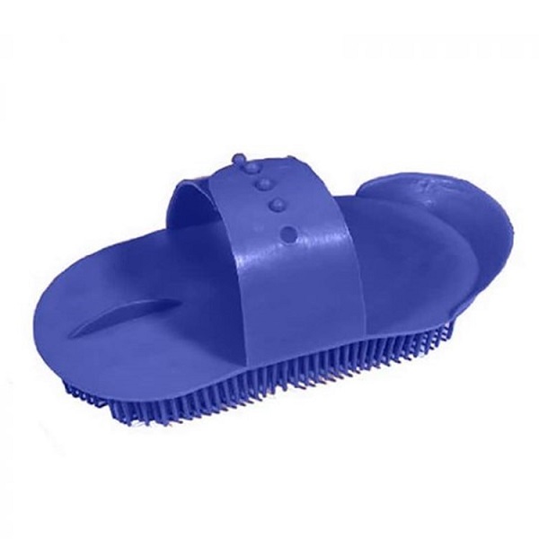 Partrade Plastic Curry Comb w/Strap - Blue (Large)