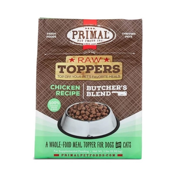 PRIMAL Chicken Recipe Butcher's Blend Dog Food Topper - 2 lbs