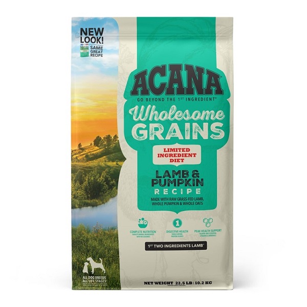 ACANA Wholesome Grains Lamb & Pumpkin Recipe Limited Ingredient Diet Dog Food