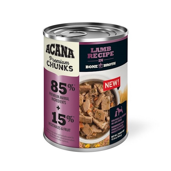 ACANA Premium Chunks Lamb Recipe in Bone Broth Wet Dog Food - 12.8oz