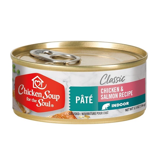 Chicken Soup for The Soul Chicken & Salmon Recipe Wet Pate Indoor Cat Food - 5.5oz