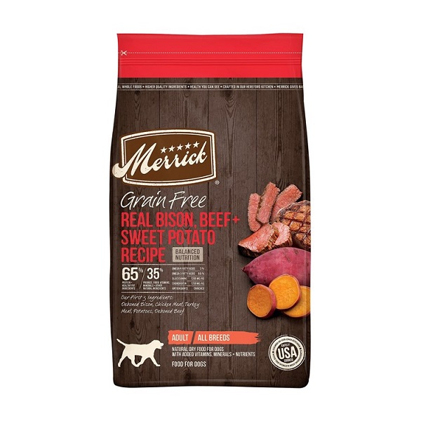 Merrick Real Bison, Beef & Sweet Potato Recipe Grain-Free Dog Food