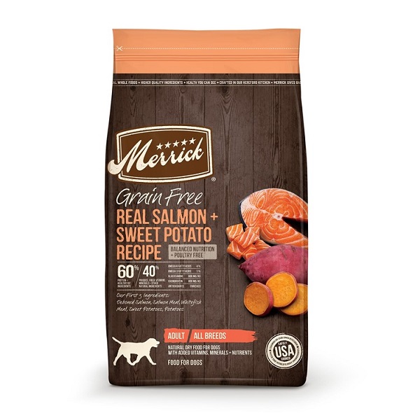 Merrick Real Salmon & Sweet Potato Recipe Grain-Free Adult Dog Food