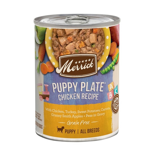 Merrick Puppy Plate Grain-Free Chicken Recipe Wet Puppy Food - 12.7oz