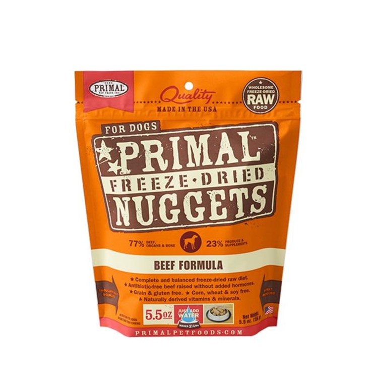 PRIMAL Nuggets Freeze-Dried Beef Formula Dog Food - 5.5oz