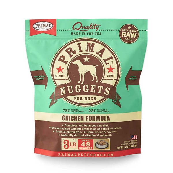 PRIMAL Nuggets Chicken Formula Dog Food - 3lb
