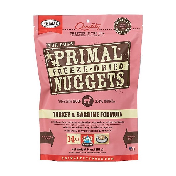 PRIMAL Nuggets Freeze-Dried Turkey & Sardine Formula Dog Food