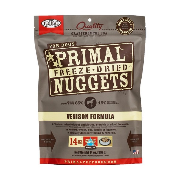 PRIMAL Nuggets Freeze-Dried Venison Formula Dog Food