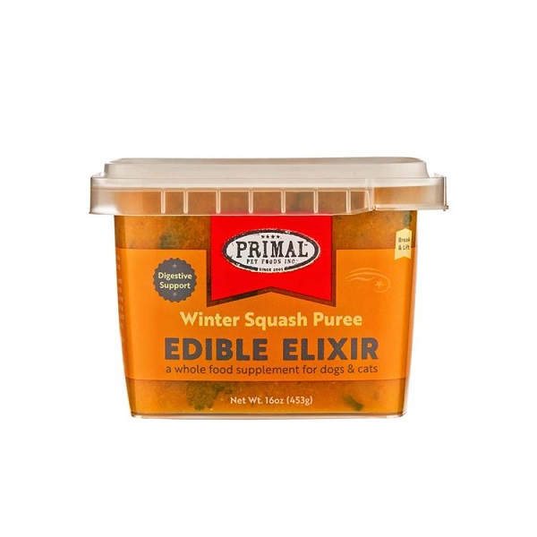 PRIMAL Edible Elixir Winter Squash Puree Dog & Cat Supplement - 16oz