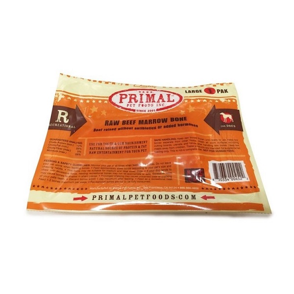 PRIMAL Raw Beef Marrow Bone Dog Treat - Large