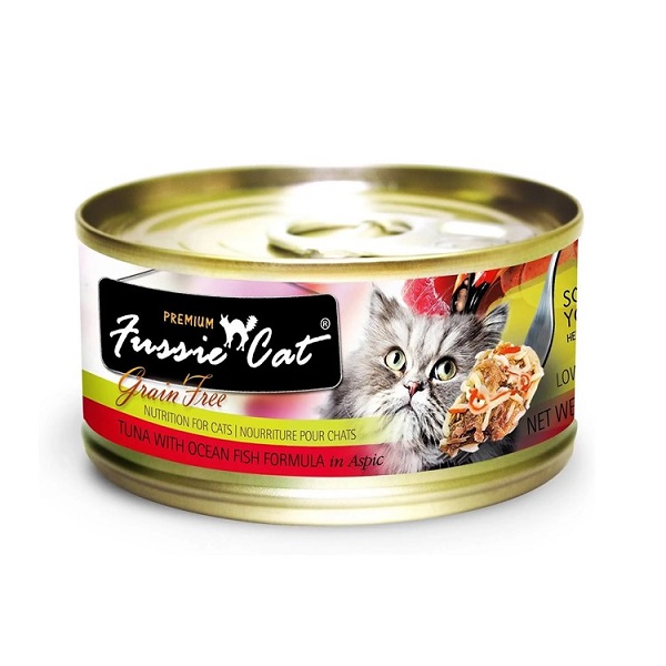 Fussie Cat Premium Tuna with Ocean Fish Canned Cat Food - 2.8oz
