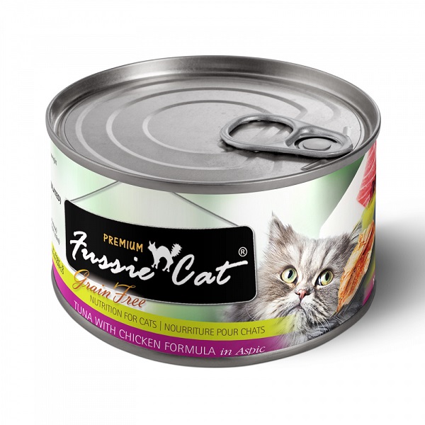 Fussie Cat Premium Tuna with Chicken in Aspic Canned Cat Food - 5.5oz