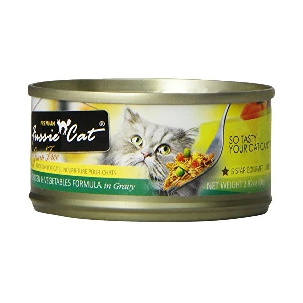 Fussie Cat Premium Grain Free Chicken & Vegetables in Gravy Canned Cat Food - 5.5oz