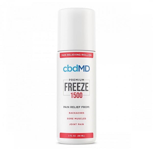 cbdMD Freeze Premium Pain Relief Roll-On - 1500mg (3oz)