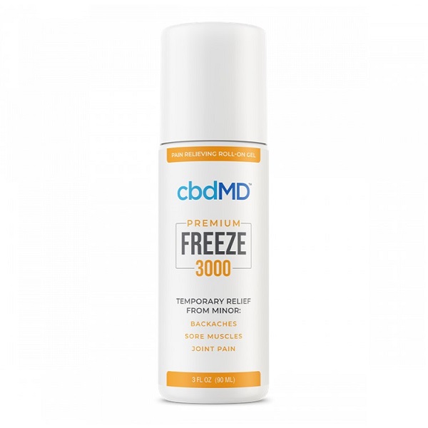 cbdMD Freeze Premium Pain Relief Roll-On - 3000mg (3oz)